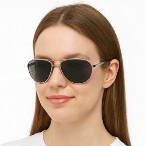 Harley-Davidson Silver Metal Wrap Sunglasses Black Lenses Unisex